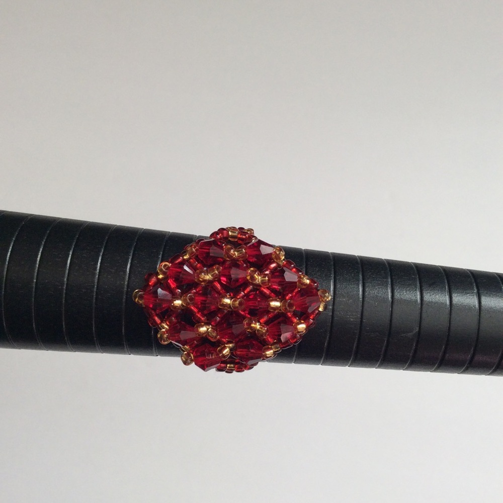 HANDMADE RING SIZE 11COLOR RED AND YELLOW - Picture 6 of 6